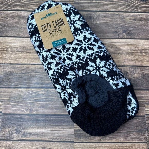 NWT Northeast Outfitters Men's Cozy Cabin Slippers Size Large (Snowflake) - Picture 2 of 11